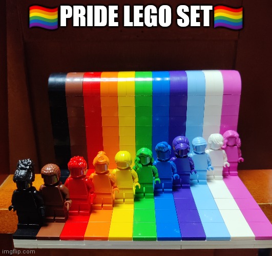 Pride Lego | 🏳️‍🌈PRIDE LEGO SET🏳️‍🌈 | image tagged in lego,pride | made w/ Imgflip meme maker