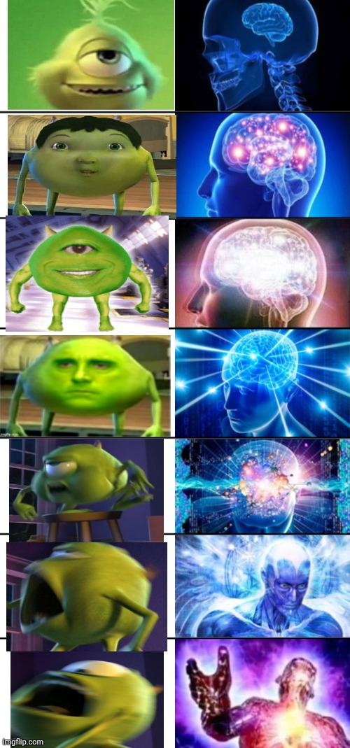 7-Tier Expanding Brain | image tagged in 7-tier expanding brain | made w/ Imgflip meme maker