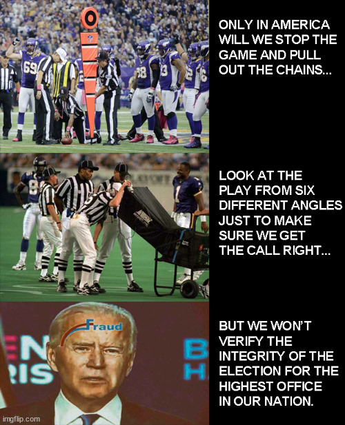 More review of an NFL play than a presidential election | image tagged in stolen election | made w/ Imgflip meme maker