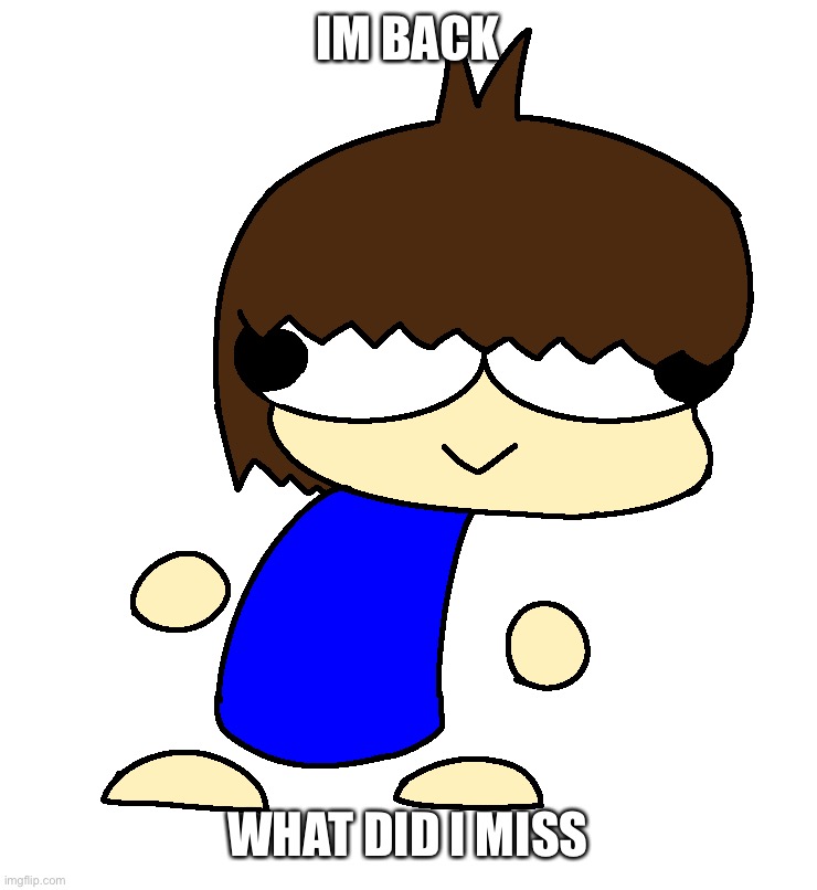 Dan | IM BACK; WHAT DID I MISS | image tagged in dan | made w/ Imgflip meme maker