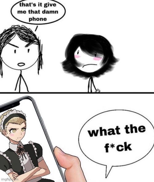 Maid fuyuhiko | image tagged in danganronpa | made w/ Imgflip meme maker