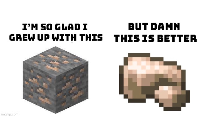 Its so much more satisfying now | image tagged in im so glad i grew up with this but damn this is better,minecraft,memes | made w/ Imgflip meme maker