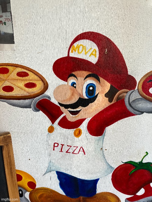 Lmao i’m at a pizza place and they ripped off mario | made w/ Imgflip meme maker