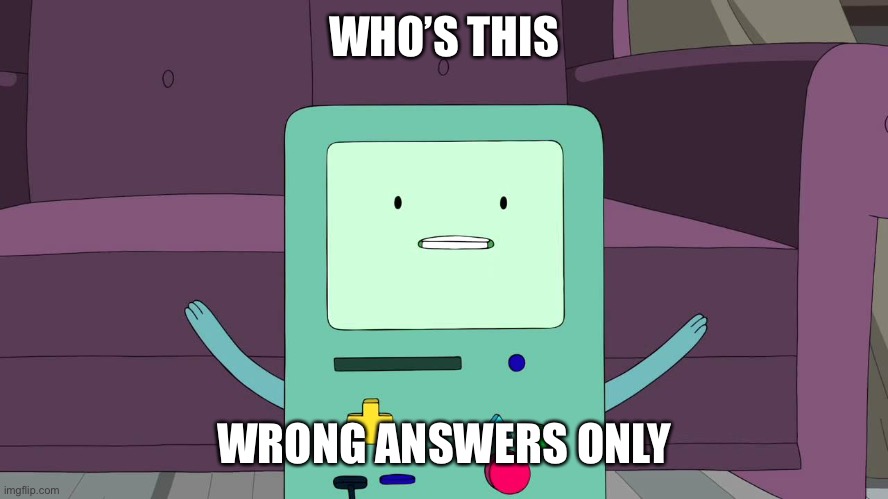 bmo | WHO’S THIS; WRONG ANSWERS ONLY | image tagged in bmo | made w/ Imgflip meme maker
