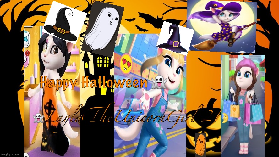 Halloween | Happy Halloween 👻; 👻LaylaTheUnicornGirl 21🌛 | image tagged in talking | made w/ Imgflip meme maker