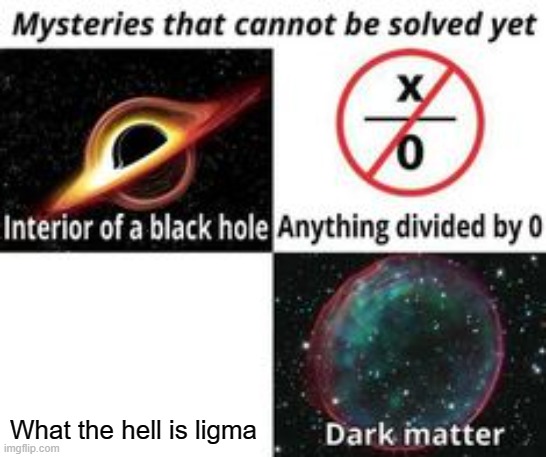 jason's daily fresh memes #2.5 |  What the hell is ligma | image tagged in mysteries that cannot be solved yet,dank memes,memes | made w/ Imgflip meme maker