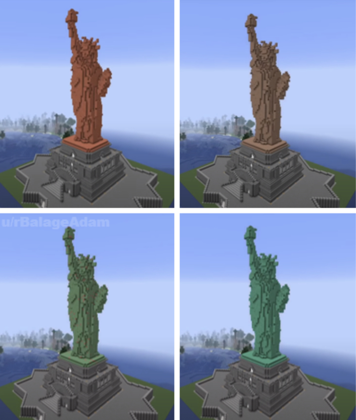 High Quality Oxidizing Statue of Liberty MC Blank Meme Template