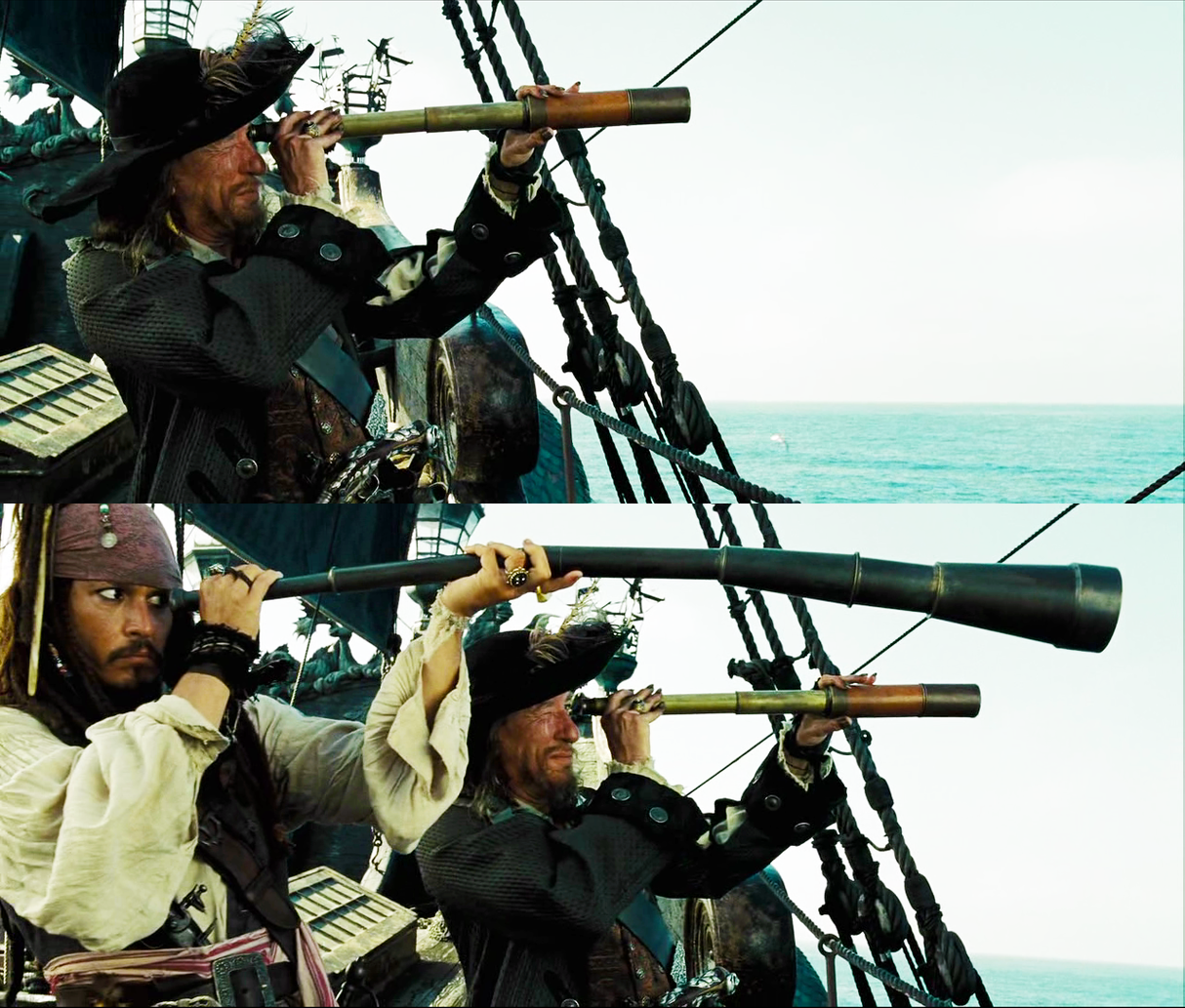 Пираты Карибского моря Джек Воробей подзорная труба
