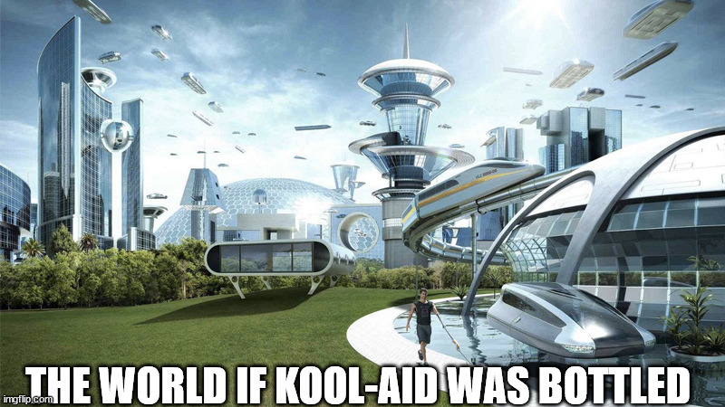 The future world if | THE WORLD IF KOOL-AID WAS BOTTLED | image tagged in the future world if | made w/ Imgflip meme maker