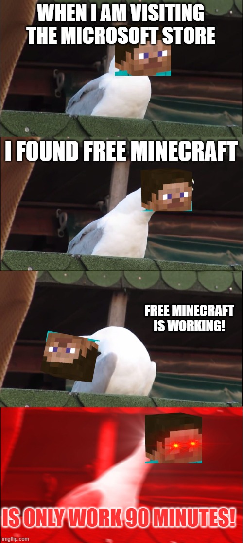 MINECRAFT IS FREE IN PLAY STORE - Imgflip