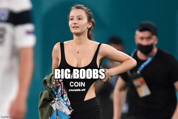 Crypto | BIG BOOBS | image tagged in two buttons | made w/ Imgflip meme maker