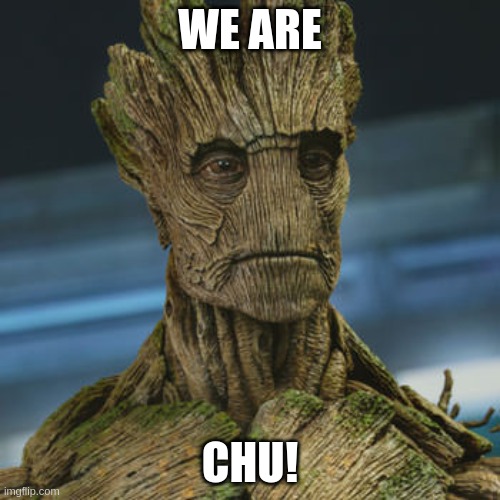 I am Groot | WE ARE; CHU! | image tagged in i am groot | made w/ Imgflip meme maker
