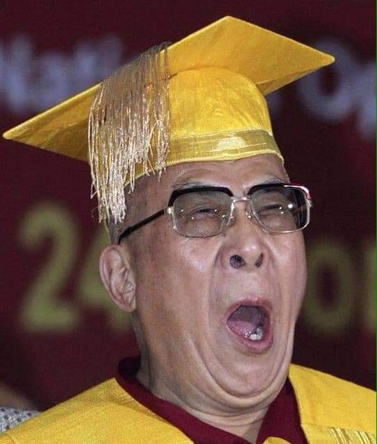 High Quality Dalai Lama Scream Blank Meme Template