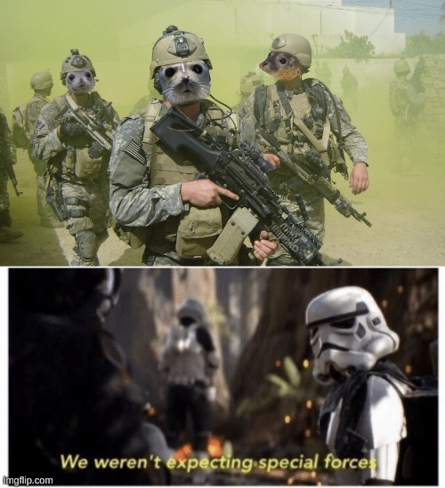 a Image I photoshoped :) | image tagged in star wars special forces | made w/ Imgflip meme maker