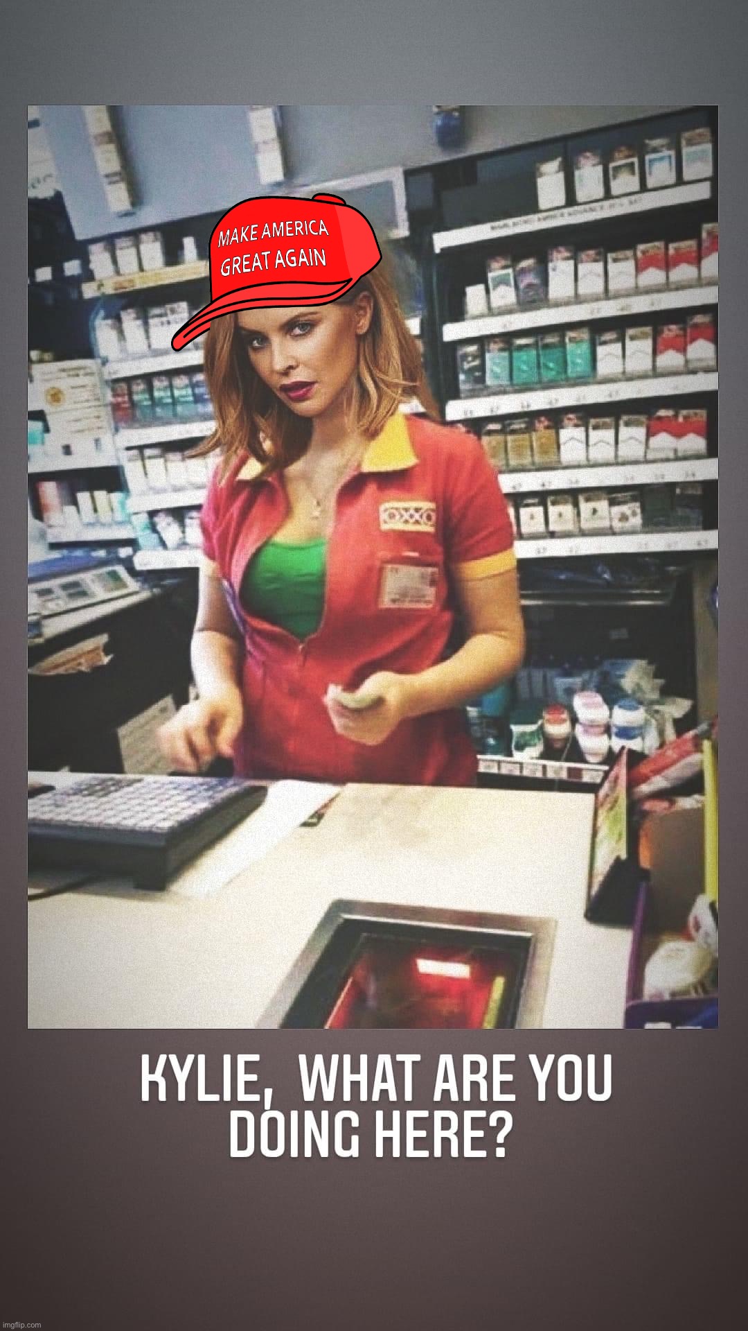 MAGA Kylie what are you doing here Blank Meme Template