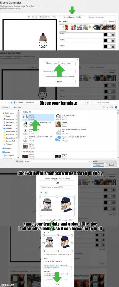 I made a template showing how to make a template | image tagged in how to make a template | made w/ Imgflip meme maker