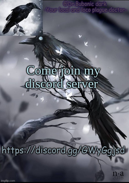 Another raven temp | Come join my discord server; https://discord.gg/GWyGgjsd | image tagged in another raven temp | made w/ Imgflip meme maker