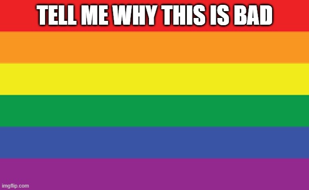 why?? | TELL ME WHY THIS IS BAD | image tagged in gay,lesbian,lgbtq | made w/ Imgflip meme maker