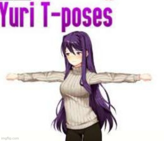 Yuri T-poses Sadly | image tagged in yuri t-poses sadly | made w/ Imgflip meme maker