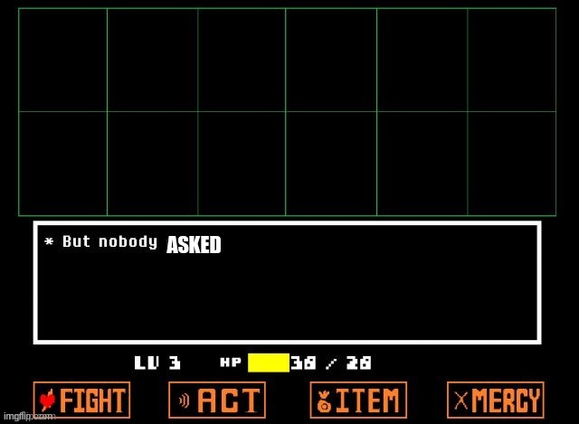 ASKED | image tagged in but nobody cares | made w/ Imgflip meme maker