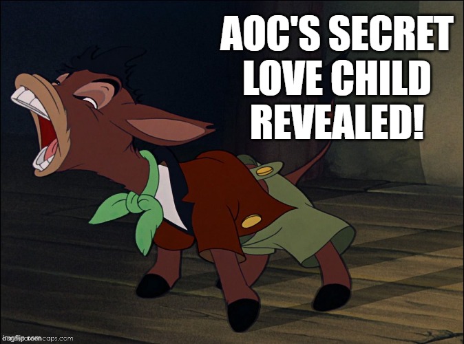 The resemblance is uncanny! | AOC'S SECRET
LOVE CHILD
REVEALED! | image tagged in aoc,pinocchio,donkey,memes | made w/ Imgflip meme maker