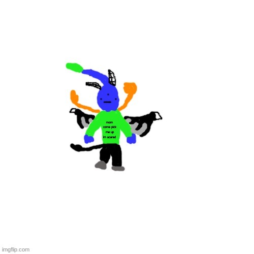 Carlos as a Blue Pikmin | mom come pick me up im scared | image tagged in carlos as a blue pikmin | made w/ Imgflip meme maker