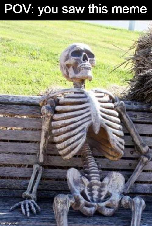 Waiting Skeleton Meme | POV: you saw this meme | image tagged in memes,waiting skeleton | made w/ Imgflip meme maker