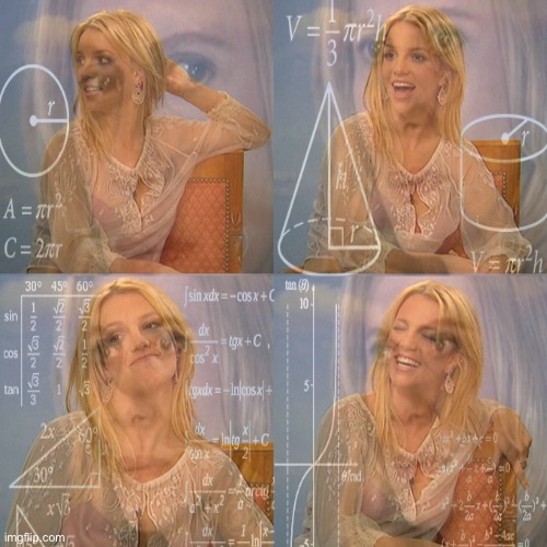 High Quality Calculating Britney Spears Blank Meme Template