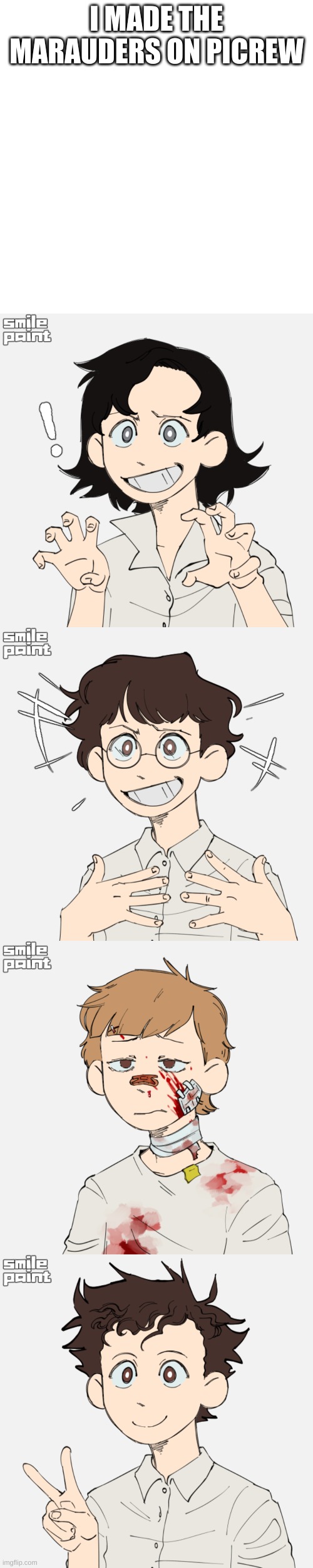 who is your favorite marauder. Mine is sirius. | I MADE THE MARAUDERS ON PICREW | image tagged in memes,blank transparent square | made w/ Imgflip meme maker