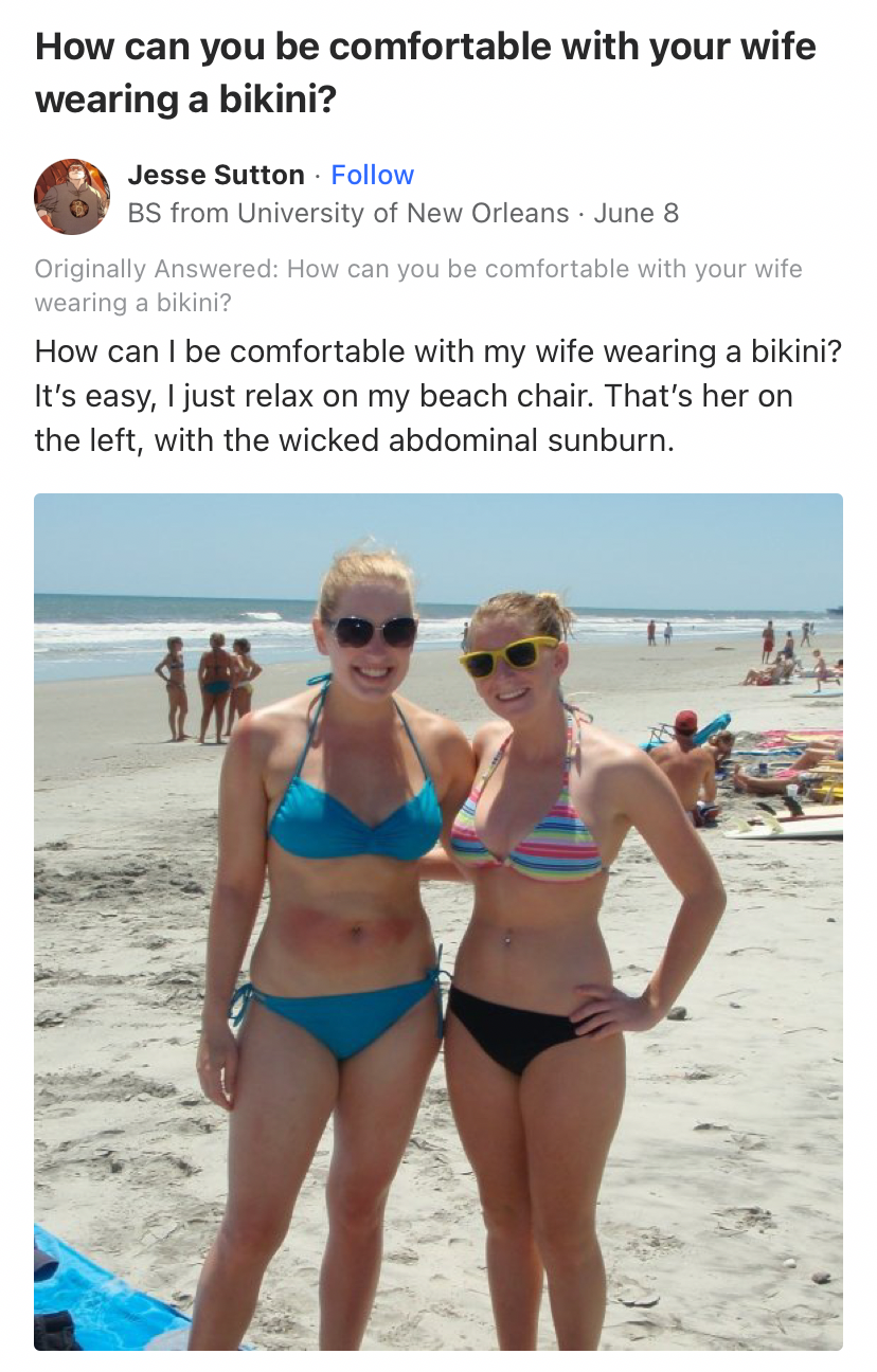 Sprong ondersteboven aanwijzing Wife wearing bikini Blank Template - Imgflip