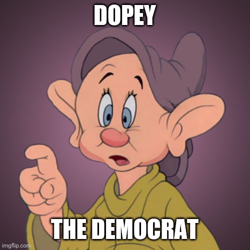 dopey | DOPEY THE DEMOCRAT | image tagged in dopey | made w/ Imgflip meme maker
