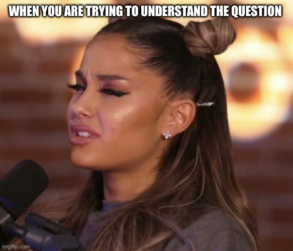 When your trying to understand the question | WHEN YOU ARE TRYING TO UNDERSTAND THE QUESTION | image tagged in memes | made w/ Imgflip meme maker