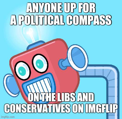 Two different compasses | ANYONE UP FOR A POLITICAL COMPASS; ON THE LIBS AND CONSERVATIVES ON IMGFLIP | image tagged in wubbzy's info robot | made w/ Imgflip meme maker