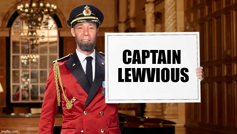 Captain Lewvious | CAPTAIN 
LEWVIOUS | image tagged in captain obvious,kewlew | made w/ Imgflip meme maker