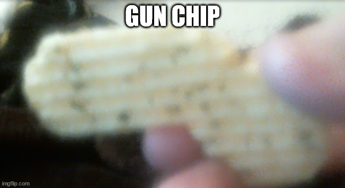 the chips | GUN CHIP | image tagged in original meme,funny | made w/ Imgflip meme maker