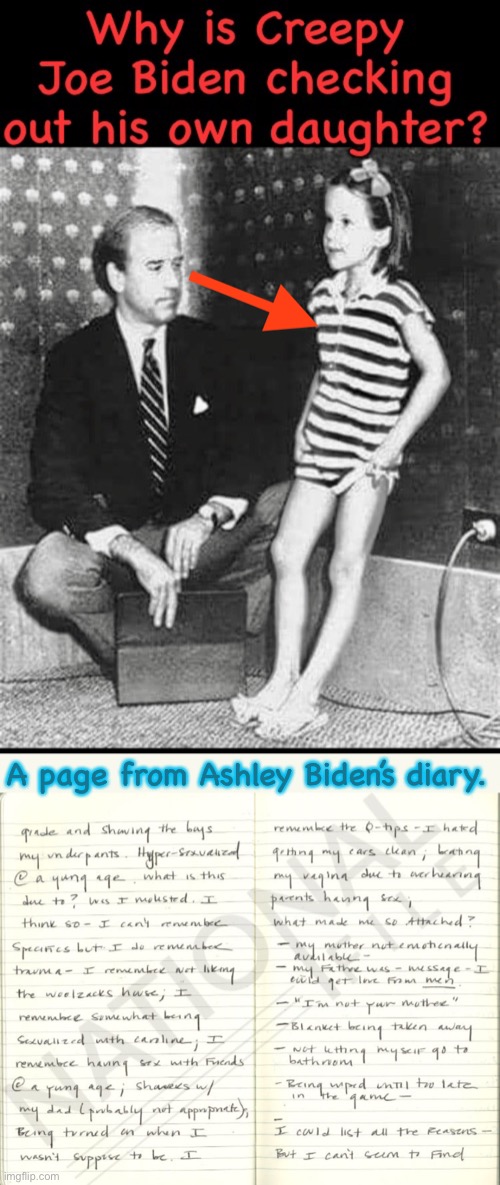 A page from Ashley Biden’s diary. | made w/ Imgflip meme maker