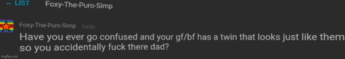XD Bro i love foxy- | image tagged in e | made w/ Imgflip meme maker