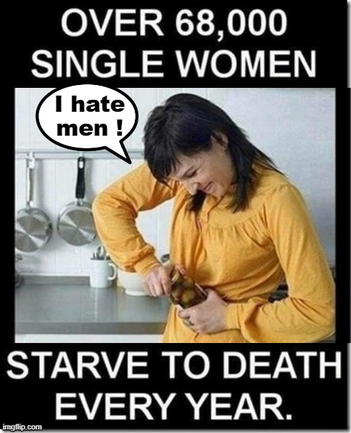 I hate men ! |  I hate
  men ! | image tagged in swear jar | made w/ Imgflip meme maker