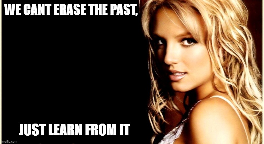 WE CANT ERASE THE PAST, JUST LEARN FROM IT | made w/ Imgflip meme maker