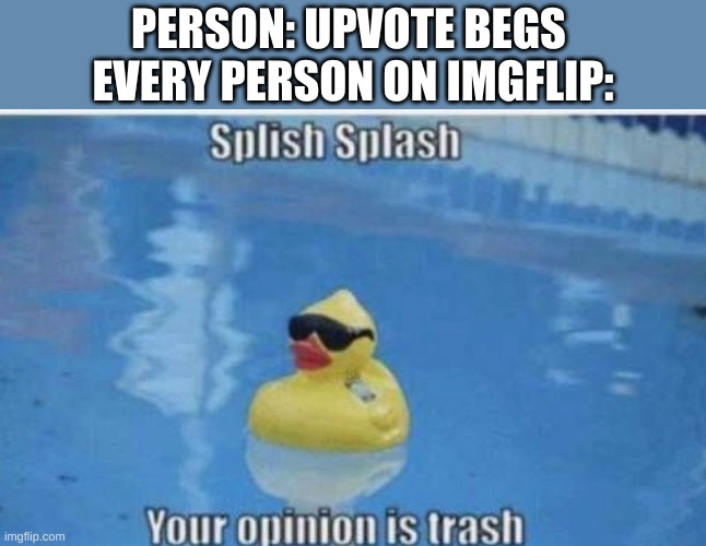 those are some wise words | PERSON: UPVOTE BEGS 
EVERY PERSON ON IMGFLIP: | image tagged in duck,water,meme,funny boi,hi i did not know you read tags | made w/ Imgflip meme maker