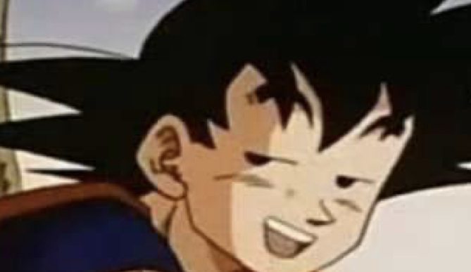 Smug goku Blank Meme Template