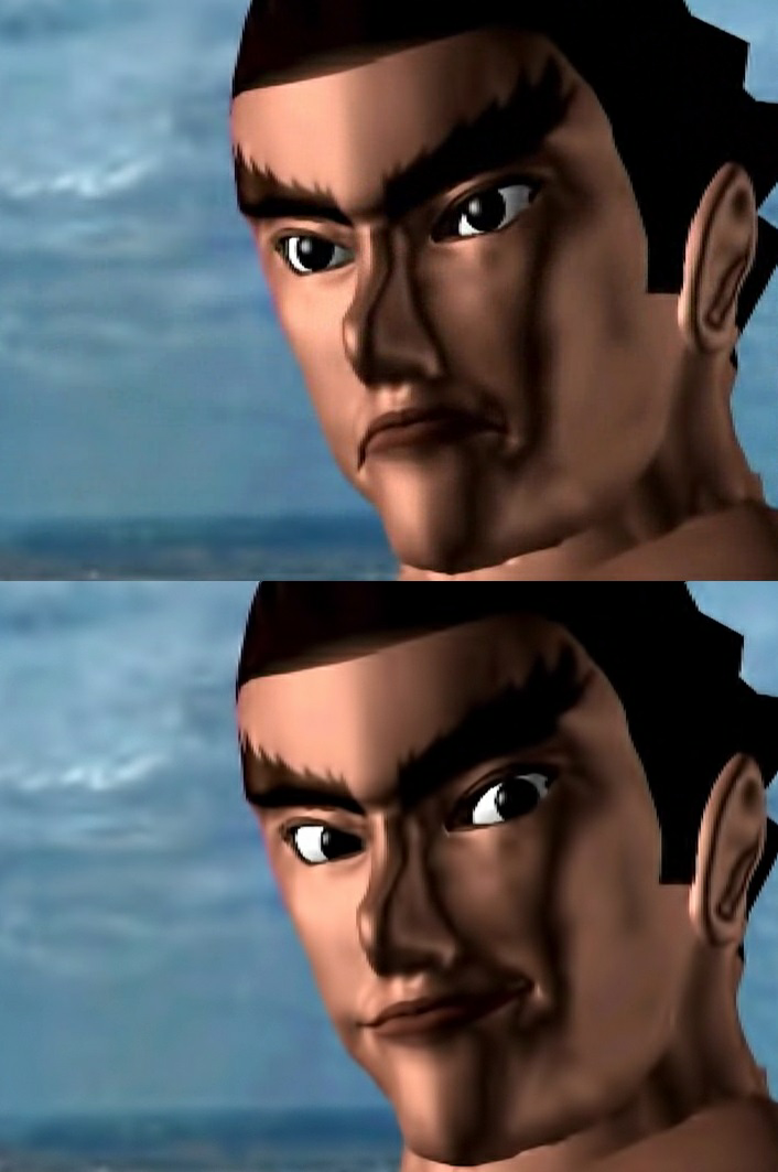 Tekken 1994 Kazuya Mishima smile 2 Blank Meme Template