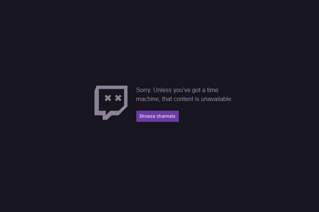 High Quality Twitch Content is unavailable message Blank Meme Template