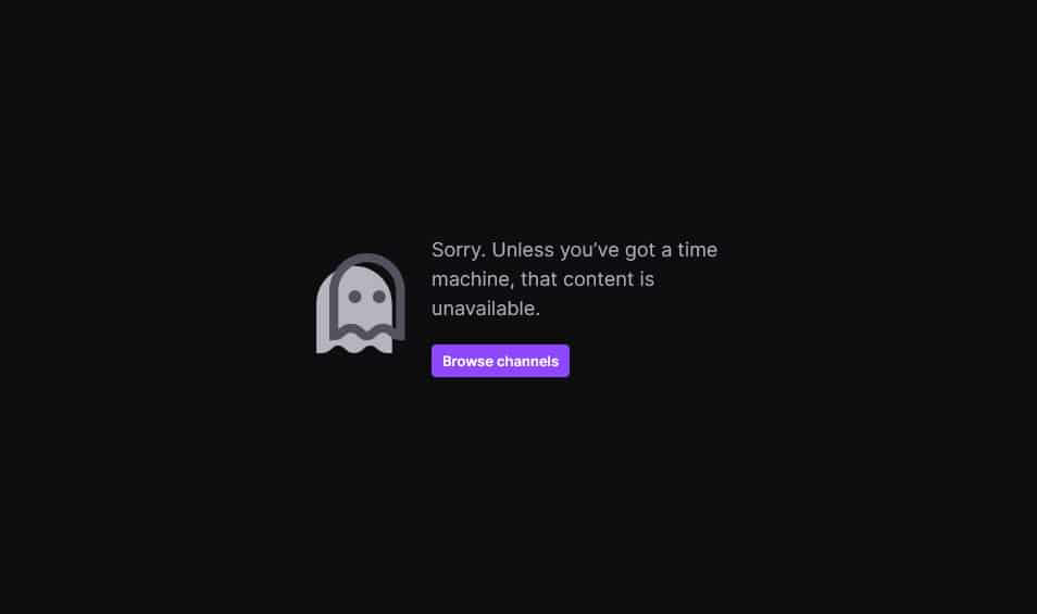 Twitch Content is unavailable message 2 Blank Meme Template