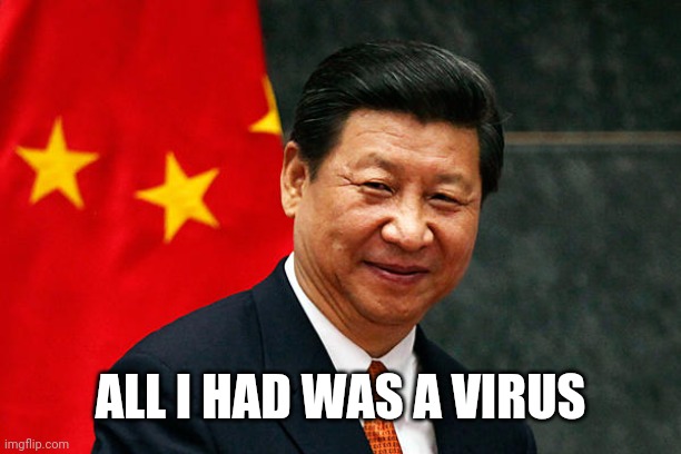 Xi Jinping | ALL I HAD WAS A VIRUS | image tagged in xi jinping | made w/ Imgflip meme maker