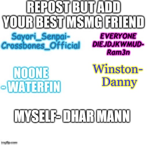 Winston- 
Danny | made w/ Imgflip meme maker