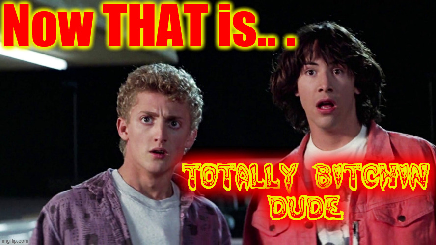 Bill and ted | Now THAT is.. . totally bitchin
dude | image tagged in bill and ted | made w/ Imgflip meme maker