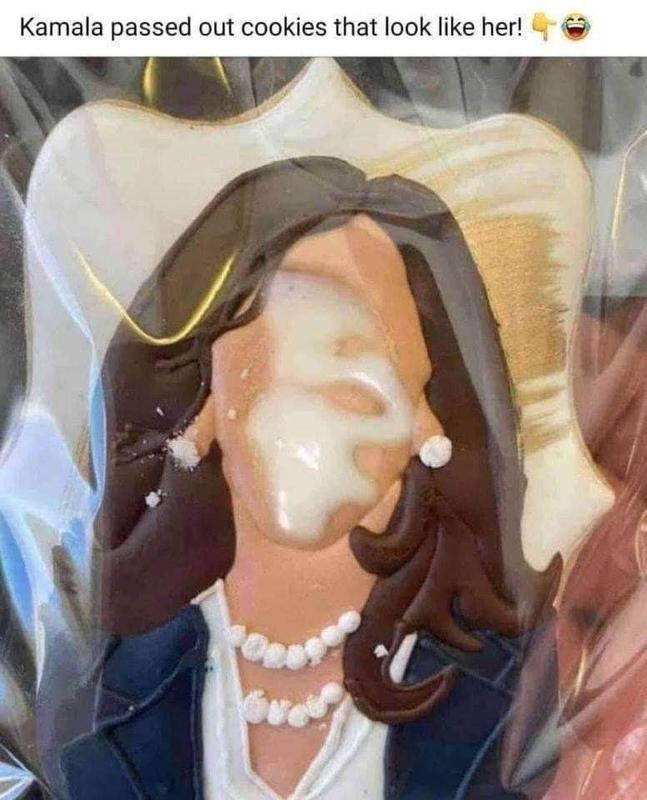 Kamala's got cookies! | image tagged in cookie monster,kamala harris,cum,dicktaster,political whore,whore | made w/ Imgflip meme maker