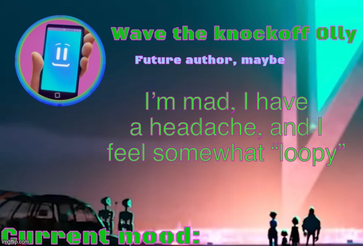 So how’s your day? | I’m mad, I have a headache, and I feel somewhat “loopy” | image tagged in x | made w/ Imgflip meme maker