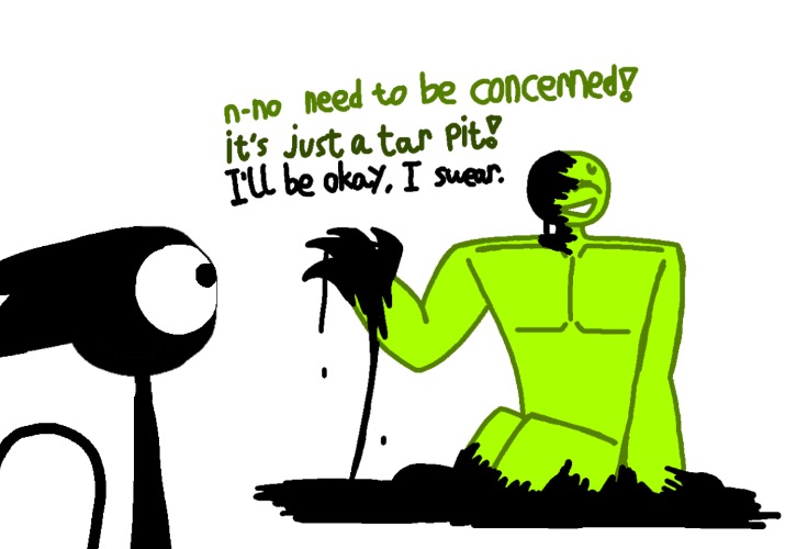 (For cats, dilated pupils can sometimes mean fear, that’s why StickCat looks a bit high) | made w/ Imgflip meme maker